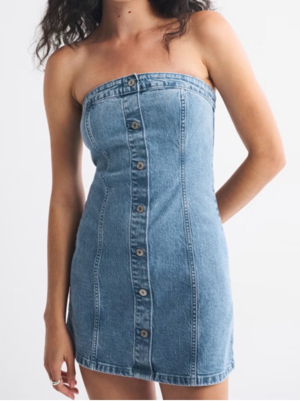 Abercrombie & Fitch Mara strapless denim dress